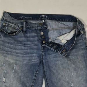 Ann Taylor Loft Button Fly Boyfriend Jeans Size 2